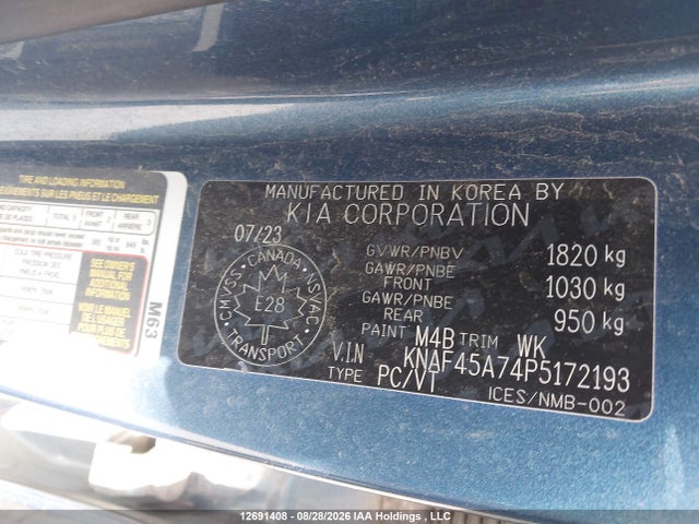 KNAF45A74P5172193 KIA Forte5 Gt/gt Limited