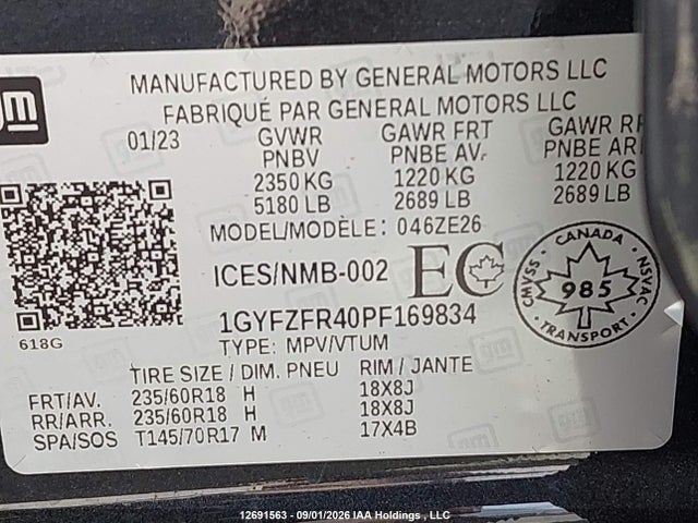 Cadillac XT4 SPORT 2023 1GYFZFR40PF169834 Image 9