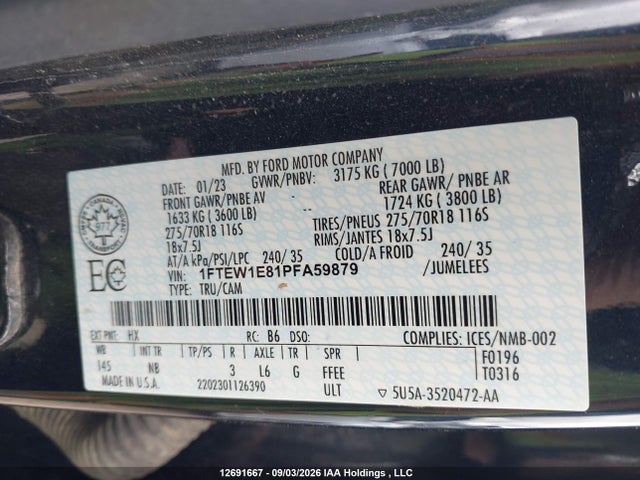 Ford F150 Supercrew 2023 1FTEW1E81PFA59879 Image 19