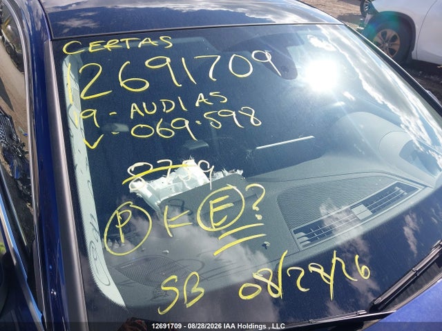 12691709 :رقم المزاد ، WAUCNCF53KA069598 vin ، 2019 Audi A5 Prestige مزاد بيع