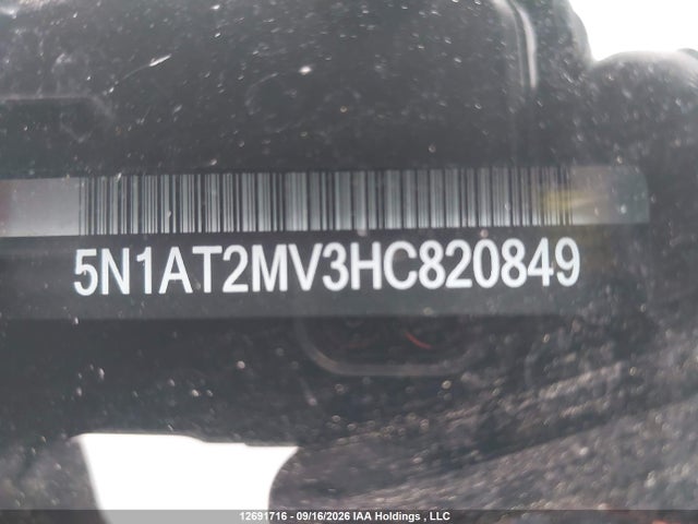 12691716 :رقم المزاد ، 5N1AT2MV3HC820849 vin ، 2017 Nissan Rogue مزاد بيع