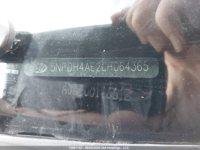 Продаж на аукціоні авто 2012 Hyundai Elantra Gl, vin: 5NPDH4AE2CH064365, номер лоту: 12691743