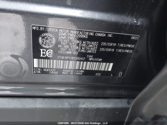 2T3R1RFV3PC392457 Toyota RAV4