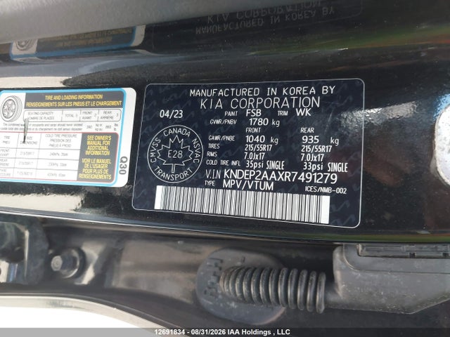 Продаж на аукціоні авто 2024 Kia Seltos, vin: KNDEP2AAXR7491279, номер лоту: 12691834