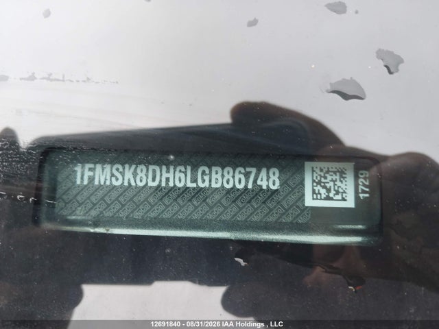 Aukcja sprzedaży 2020 Ford Explorer Xlt, vin: 1FMSK8DH6LGB86748, numer aukcji: 12691840