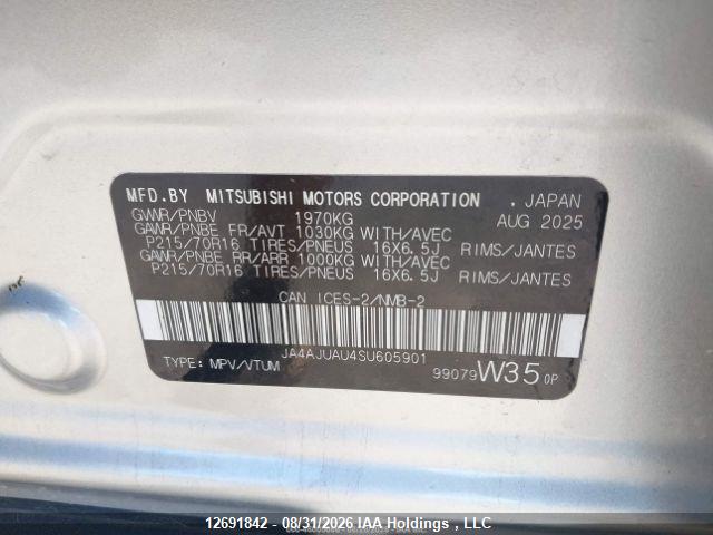Продаж на аукціоні авто 2025 Mitsubishi Rvr Es, vin: JA4AJUAU4SU605901, номер лоту: 12691842
