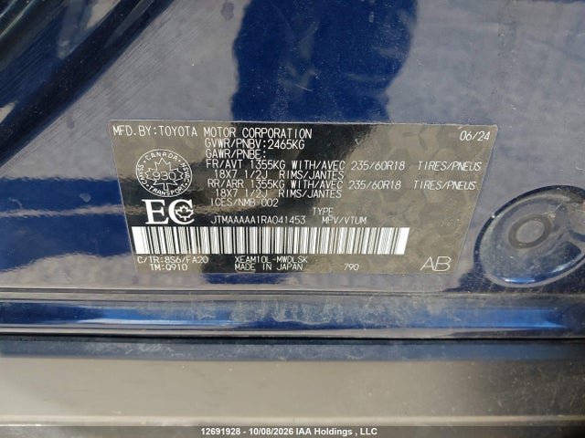 Toyota Bz4x Le 2024 JTMAAAAA1RA041453 Image 9