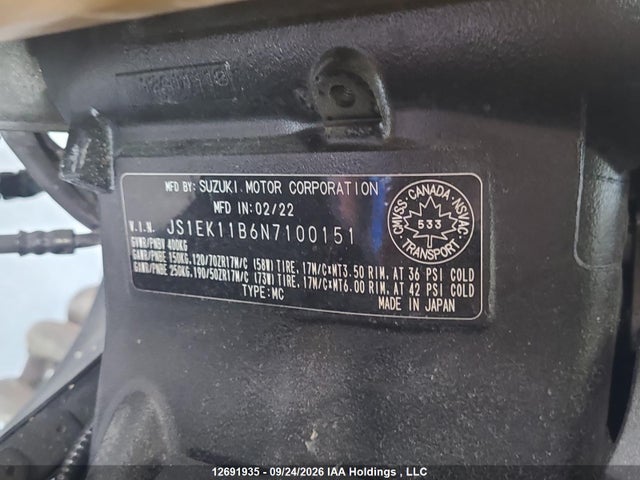 Suzuki Gsx-s1000 A 2022 JS1EK11B6N7100151 Image 9