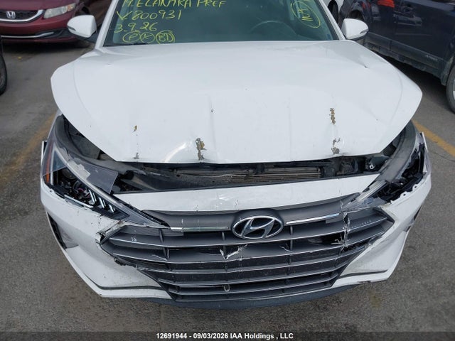 2019 Hyundai Elantra Preferred მანქანა იყიდება აუქციონზე, vin: KMHD84LF1KU800931, აუქციონის ნომერი: 12691944