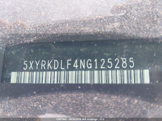 Aukcja sprzedaży 2022 Kia Sorento Sx/sxp, vin: 5XYRKDLF4NG125285, numer aukcji: 12691945