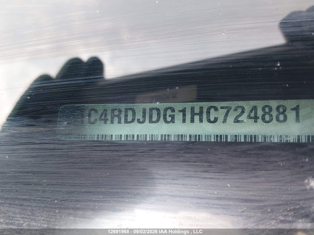 12691968 :رقم المزاد ، 1C4RDJDG1HC724881 vin ، 2017 Dodge Durango Gt مزاد بيع