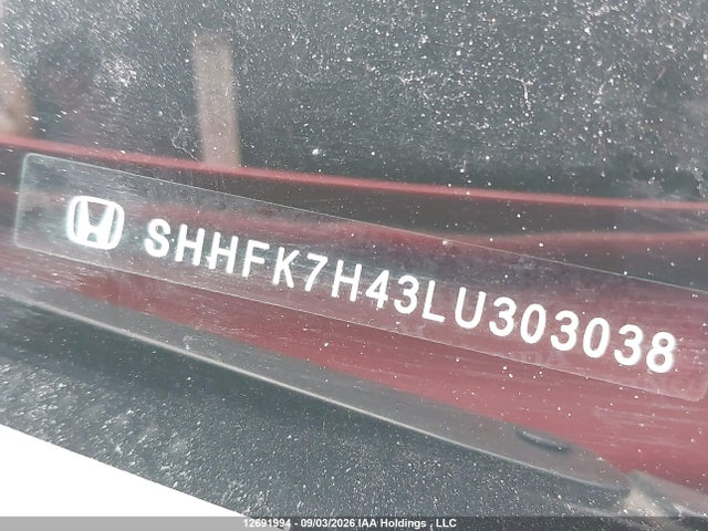 Продажа на аукционе авто 2020 Honda Civic Sport, vin: SHHFK7H43LU303038, номер лота: 12691994