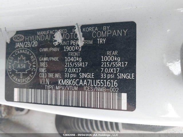 Hyundai Kona Sel Plus 2020 KM8K6CAA7LU551616 Image 9