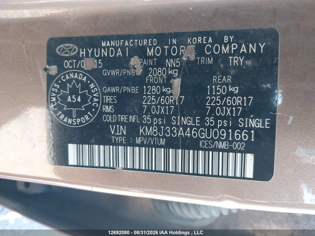 Hyundai Tucson Premium 2016 KM8J33A46GU091661 Image 19