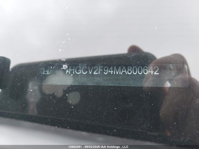 2021 Honda Accord Touring 2.0t მანქანა იყიდება აუქციონზე, vin: 1HGCV2F94MA800642, აუქციონის ნომერი: 12692091
