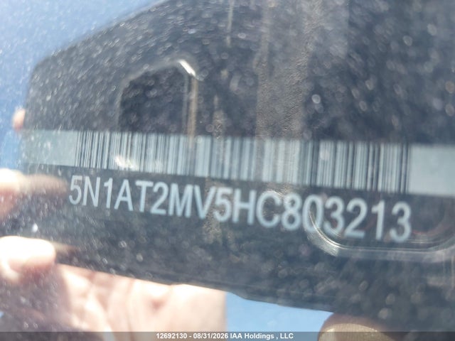 5N1AT2MV5HC803213 Nissan Rogue S/sl Platinum/sv