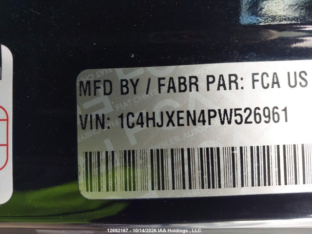2023 Jeep Wrangler 4-door Sahara მანქანა იყიდება აუქციონზე, vin: 1C4HJXEN4PW526961, აუქციონის ნომერი: 12692167
