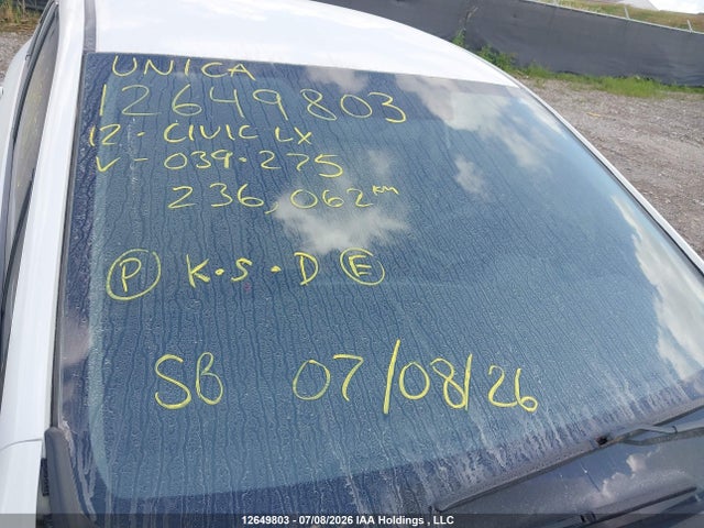 Aukcja sprzedaży 2012 Honda Civic Lx, vin: 2HGFB2F47CH039275, numer aukcji: 12649803