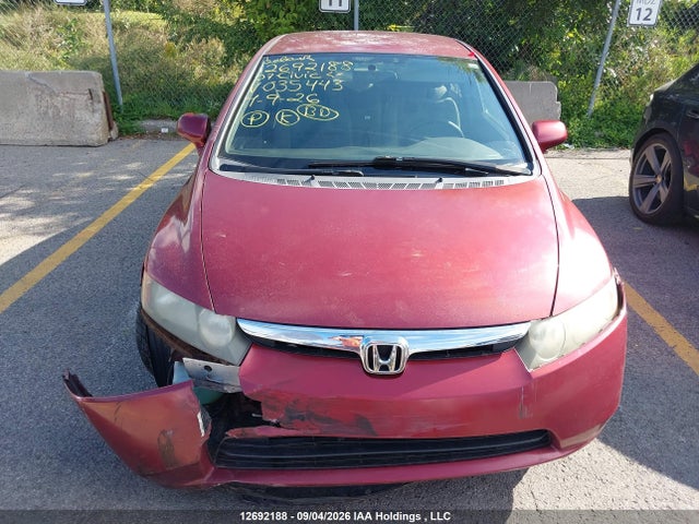 2007 Honda Civic Lx მანქანა იყიდება აუქციონზე, vin: 2HGFA165X7H035443, აუქციონის ნომერი: 12692188