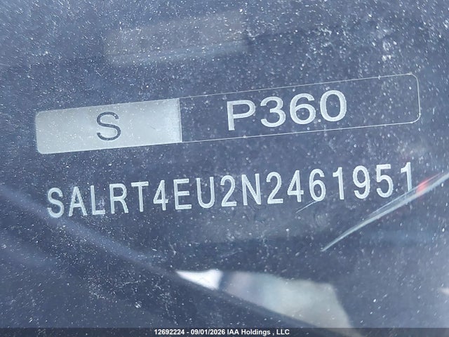 2022 Land Rover Discovery S R-dynamic მანქანა იყიდება აუქციონზე, vin: SALRT4EU2N2461951, აუქციონის ნომერი: 12692224