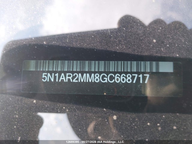 5N1AR2MM8GC668717 Nissan Pathfinder Platinum/s/sl/sv