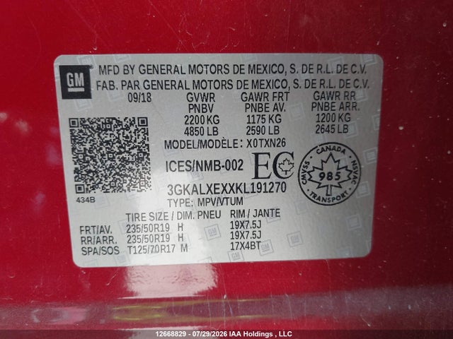 3GKALXEXXKL191270 GMC Terrain Denali
