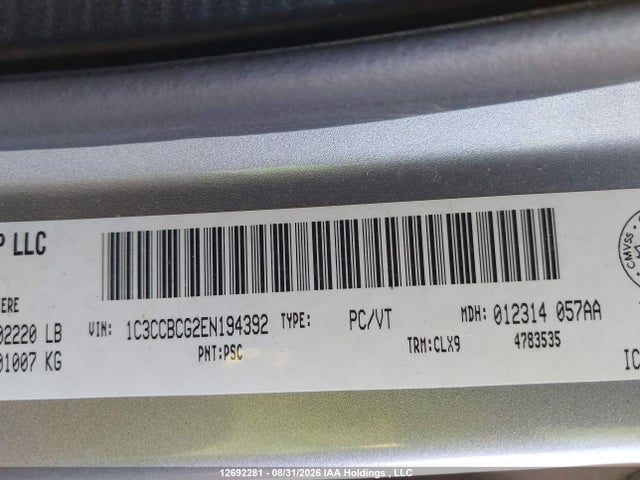 12692281 :رقم المزاد ، 1C3CCBCG2EN194392 vin ، 2014 Chrysler 200 Limited مزاد بيع