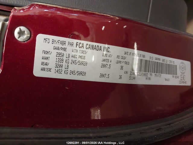 2020 Chrysler Pacifica Limited მანქანა იყიდება აუქციონზე, vin: 2C4RC1GG5LR100922, აუქციონის ნომერი: 12692291