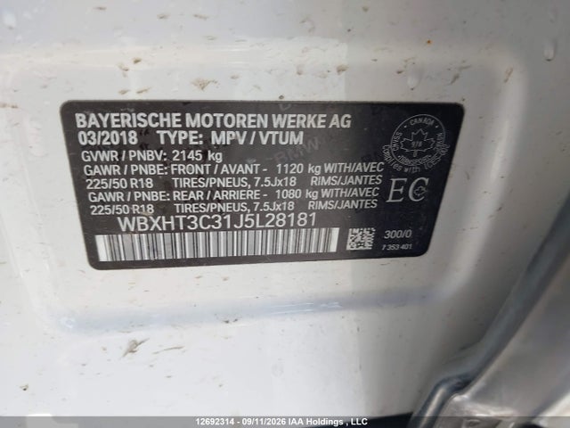 BMW X1 Xdrive28i 2018 WBXHT3C31J5L28181 Image 9
