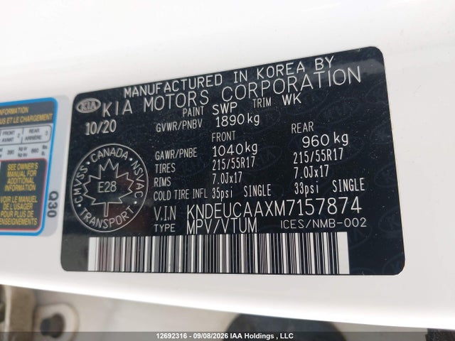KNDEUCAAXM7157874 KIA SELTOS EX