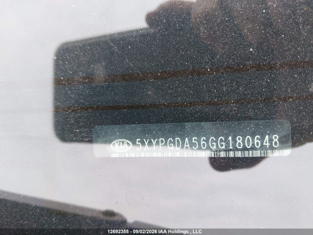 5XYPGDA56GG180648 KIA Sorento 3.3l Lx +