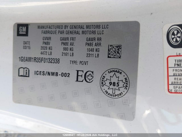 Cadillac Ats Premium 2015 1G6AM1R35F0132338 Image 19
