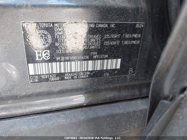 2T3B1RFV0RC454336 Toyota RAV4 LE
