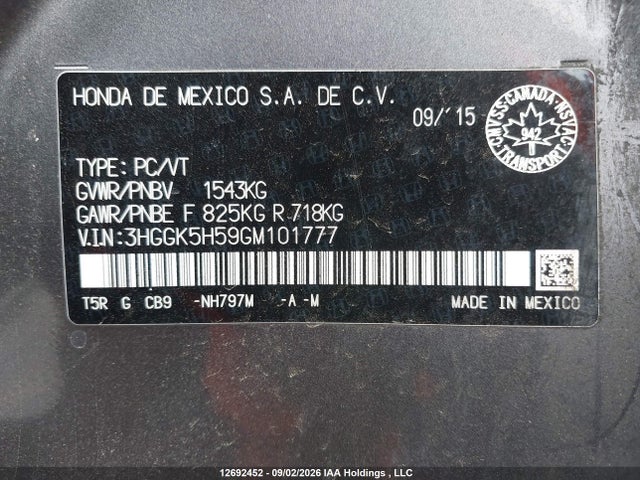 Honda FIT LX 2016 3HGGK5H59GM101777 Image 19