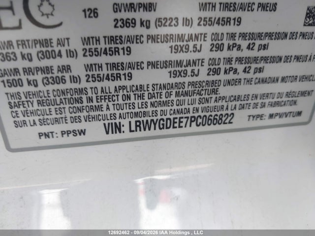 12692462 :رقم المزاد ، LRWYGDEE7PC066822 vin ، 2023 Tesla Model Y Long Range مزاد بيع