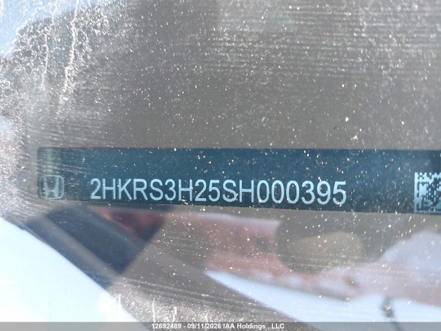 12692489 :رقم المزاد ، 2HKRS3H25SH000395 vin ، 2025 Honda Cr-v Lx مزاد بيع