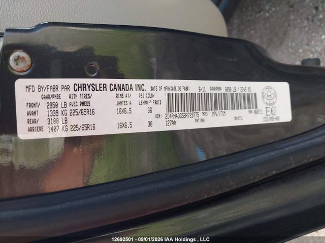 Aukcja sprzedaży 2011 Dodge Grand Caravan Se/sxt, vin: 2D4RN4DG5BR729775, numer aukcji: 12692501