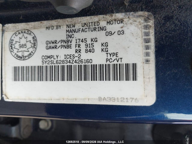 Продажа на аукционе авто 2004 Pontiac Vibe, vin: 5Y2SL62834Z426160, номер лота: 12692518