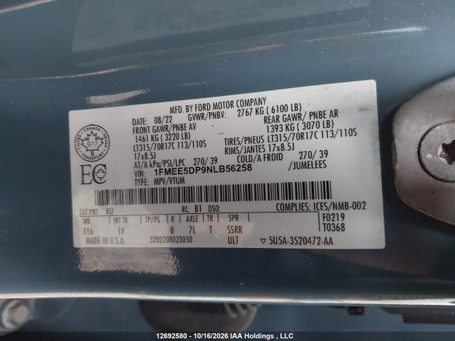 Ford Bronco Big Bend 2022 1FMEE5DP9NLB56258 Image 9