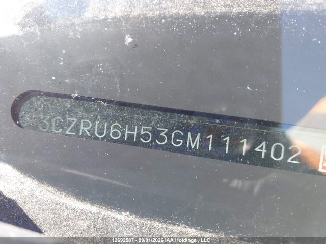 3CZRU6H53GM111402 Honda HR-V EX