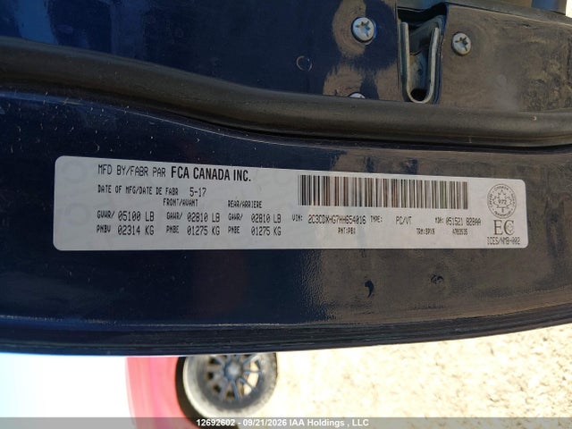 12692602 :رقم المزاد ، 2C3CDXHG7HH654016 vin ، 2017 Dodge Charger Sxt مزاد بيع