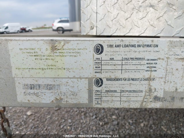 2015 Lightning Enclosed Trailer მანქანა იყიდება აუქციონზე, vin: 5NHULT018FA107249, აუქციონის ნომერი: 12692607