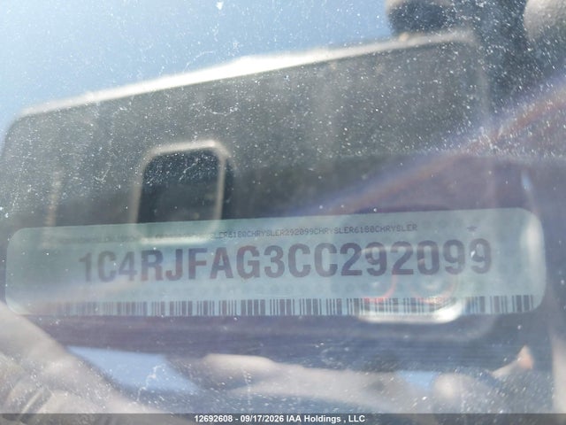 12692608 :رقم المزاد ، 1C4RJFAG3CC292099 vin ، 2012 Jeep Grand Cherokee Laredo مزاد بيع