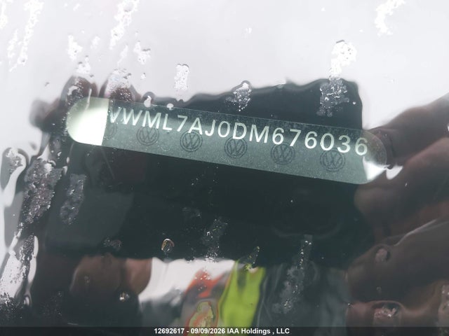 12692617 :رقم المزاد ، 3VWML7AJ0DM676036 vin ، 2013 Volkswagen Golf 2.0 Tdi Comfortline/2.0 Tdi Highline مزاد بيع