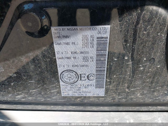 Nissan ROGUE SV 2019 5N1AT2MT5KC837691 Image 18