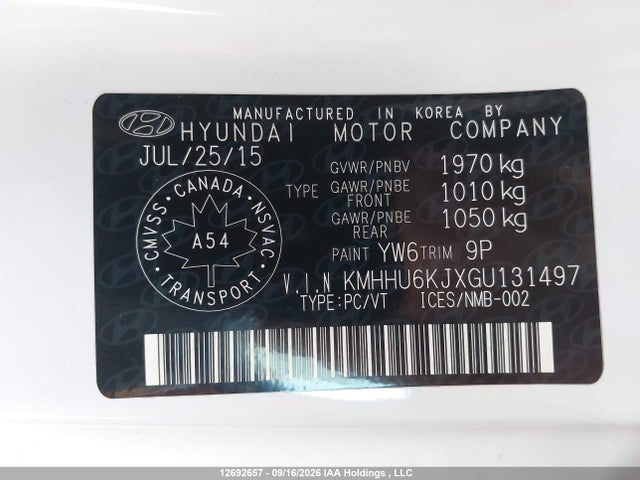 KMHHU6KJXGU131497 Hyundai Genesis 3.8 Gt