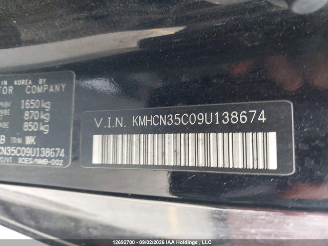 Aukcja sprzedaży 2009 Hyundai Accent Se, vin: KMHCN35C09U138674, numer aukcji: 12692700