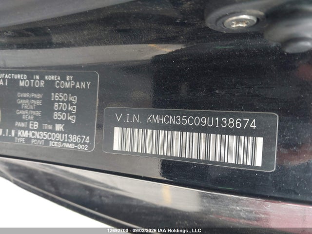 Aukcja sprzedaży 2009 Hyundai Accent Se, vin: KMHCN35C09U138674, numer aukcji: 12692700