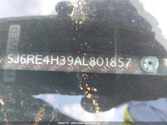 12692775 :رقم المزاد ، 5J6RE4H39AL801857 vin ، 2010 Honda Cr-v Lx مزاد بيع