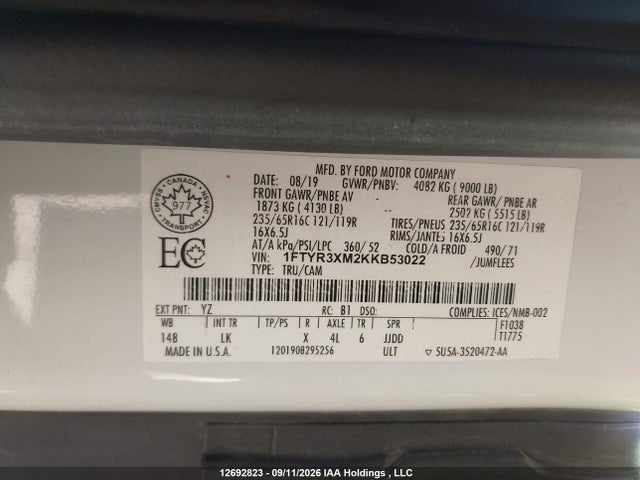 Ford Transit-250 2019 1FTYR3XM2KKB53022 Image 9